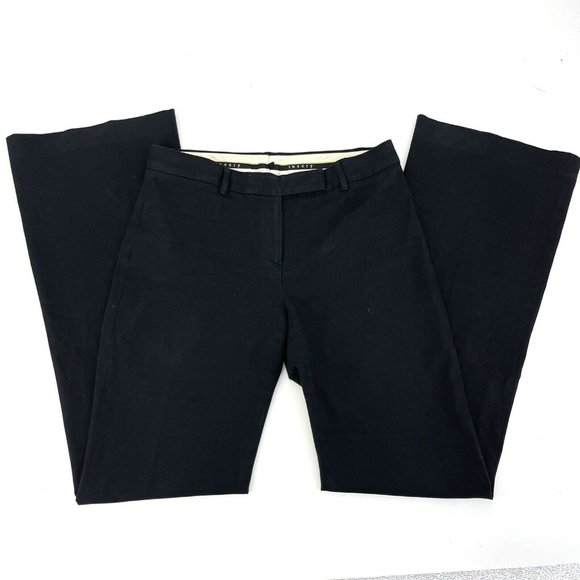 Size 4 THEORY Women's Black Casual Flare Pants - Picture 1 of 8